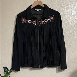 Idyllwind Spell fringe faux leather jacket
